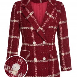 Red  Christmas Scottish Plaid Jacket