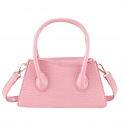 Solid Color Leather Handbag & Crossbody Bag