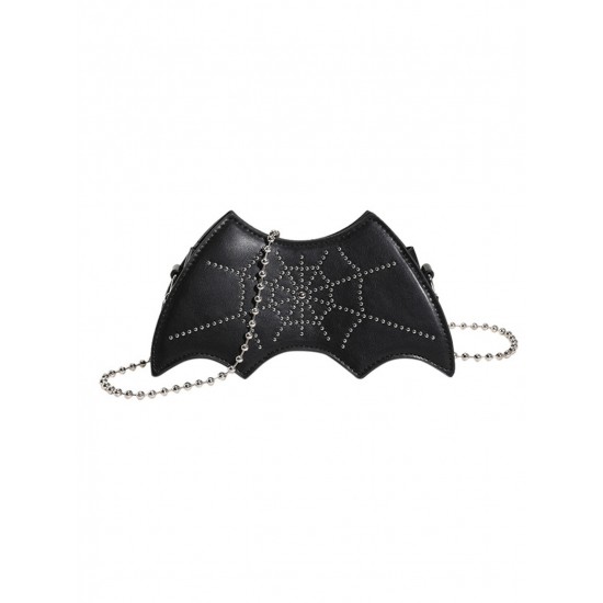 Halloween Diamond Spider Web Bat Shape Bag