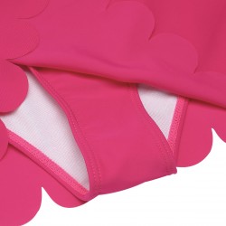 Rose Pink  Stripes Halter Bikini Set