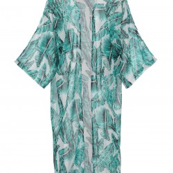 Green  Chiffon Floral Cover Up